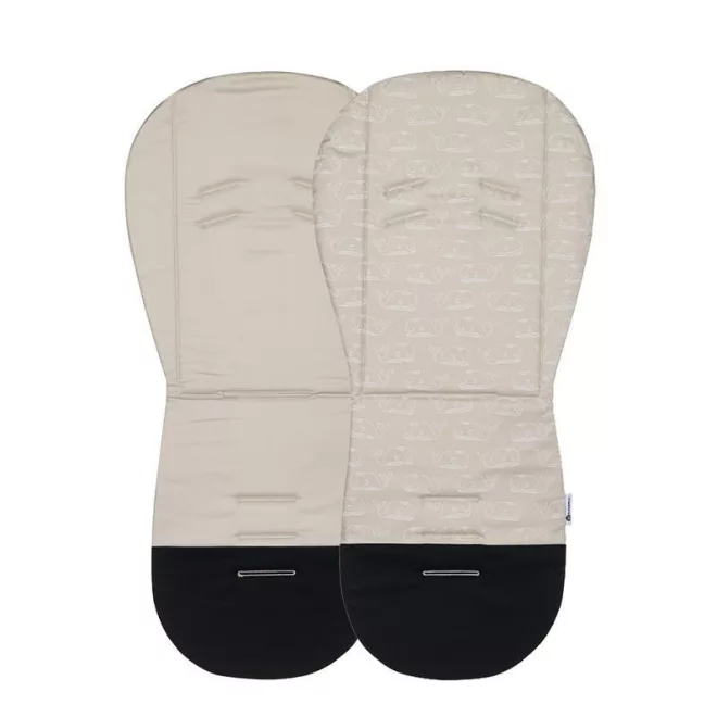 Petite & Mars Foamy Ülésbetét Babakocsiba Beige Whale - Párnázott, Kényelmes és Légáteresztő Ülésbetét Babakocsikhoz