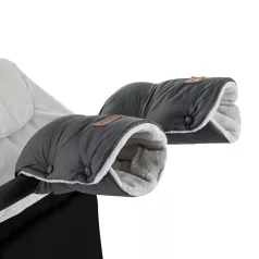   Petite & Mars Kesztyű - Kézmelegítő Babakocsira Jasie Charcoal Grey - Meleg, Vízálló és Kényelmes Kesztyű a Hideg Napokra