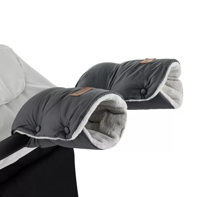 Petite & Mars Kesztyű - Kézmelegítő Babakocsira Jasie Charcoal Grey - Meleg, Vízálló és Kényelmes Kesztyű a Hideg Napokra
