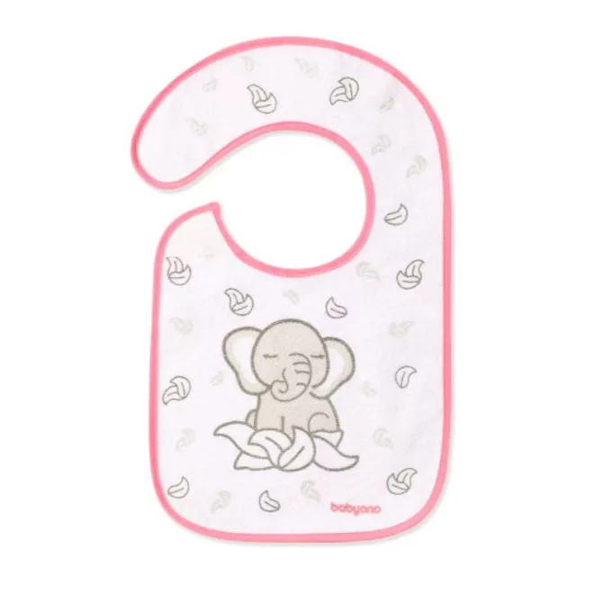 BabyOno Vízálló Frottír Előke Elefánt Mintával 6 Hónapos Kortól - Puha és Praktikus Étkezési Védelem