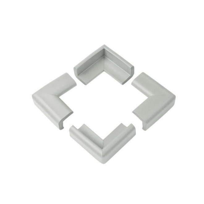 BabyOno Sarokvédő 4db - Szürke, Puha Gyermekbiztonsági Védő Bútorokhoz, Egyszerűen Felhelyezhető