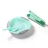 BabyOno Zöld Szilikon Kanál Tokkal 6 Hónapos Kortól - Puha Végű Etetőkanál Babáknak