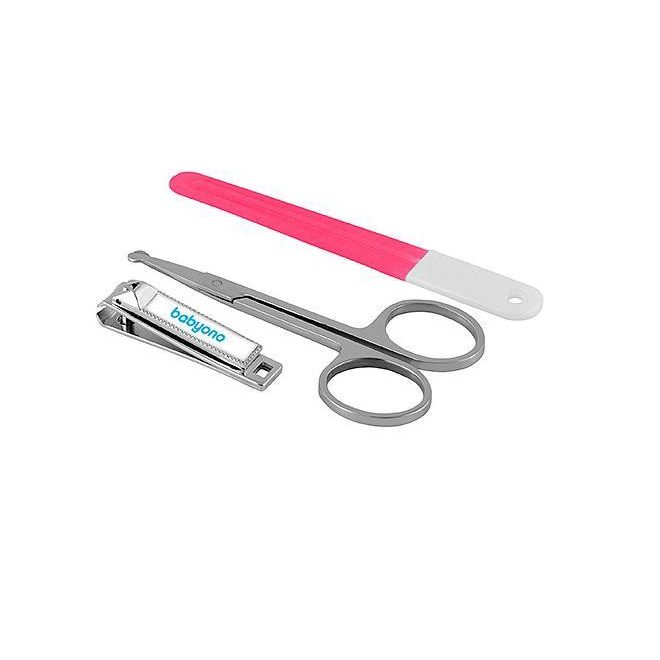 BabyOno Gyermek Manikűr Szett - Piros, Biztonságos Körömápoló Készlet Babáknak és Kisgyermekeknek