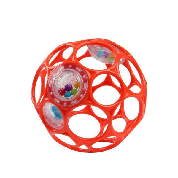 Baby Einstein Oball Bright Starts Rattle Orange Készségfejelsztő Csögő és Rágóka Játék 10cm 0+ Hónapos Kortól