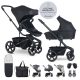 EasyWalker Harvey⁵ Air XXL Kombinált Babakocsi Midnight Black - Prémium Babakocsi Terepre és Városba Újszülötteknek