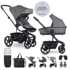   EasyWalker Harvey5 Kombinált Babakocsi xxL RWS Pebble Grey - Prémium Rugózás, Könnyed Irányítás