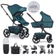 EasyWalker Harvey5 Premium Kombinált Babakocsi xxL RWS Jade Green - Prémium Rugózás, Luxus Kivitel