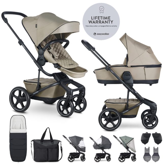 EasyWalker Harvey⁵ Premium Kombinált Babakocsi xxL RWS Pearl Taupe - Prémium Rugózás, Luxus Kivitel