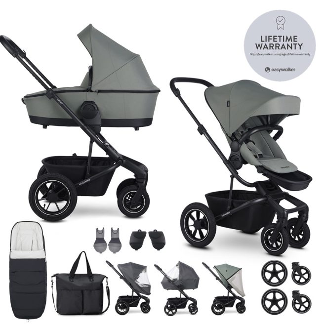 EasyWalker Harvey5 Air xxL Kombinált Babakocsi Agave Green - Prémium Babakocsi Terepre és Városba Újszülötteknek