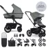 EasyWalker Harvey5 Air xxL Kombinált Babakocsi Agave Green - Prémium Babakocsi Terepre és Városba Újszülötteknek