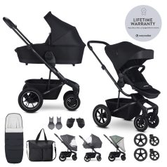   EasyWalker Harvey5 Air xxL Kombinált Babakocsi Midnight Black - Prémium Babakocsi Terepre és Városba Újszülötteknek