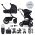 EasyWalker Harvey5 Air XXL Kombinált Babakocsi Midnight Black - Prémium Babakocsi Terepre és Városba Újszülötteknek