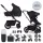 EasyWalker Harvey5 Air xxL Kombinált Babakocsi Midnight Black - Prémium Babakocsi Terepre és Városba Újszülötteknek