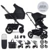 EasyWalker Harvey5 Air XXL Kombinált Babakocsi Midnight Black - Prémium Babakocsi Terepre és Városba Újszülötteknek