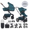 EasyWalker Harvey5 Premium Kombinált Babakocsi XXL AIR Jade Green - Felfújható Kerekek, Luxus Kivitel