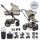 EasyWalker Harvey5 Premium Kombinált Babakocsi XXL AIR Pearl Taupe - Felfújható Kerekek, Luxus Kivitel