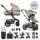 EasyWalker Harvey5 Premium Kombinált Babakocsi XXL AIR Pearl Taupe - Felfújható Kerekek, Luxus Kivitel