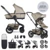EasyWalker Harvey5 Premium Kombinált Babakocsi XXL AIR Pearl Taupe - Felfújható Kerekek, Luxus Kivitel