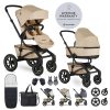 EasyWalker Jimmey Kombinált Babakocsi XXL AIR + RWS Sand Taupe - Felfújható Kerekek, Dupla Rugózás