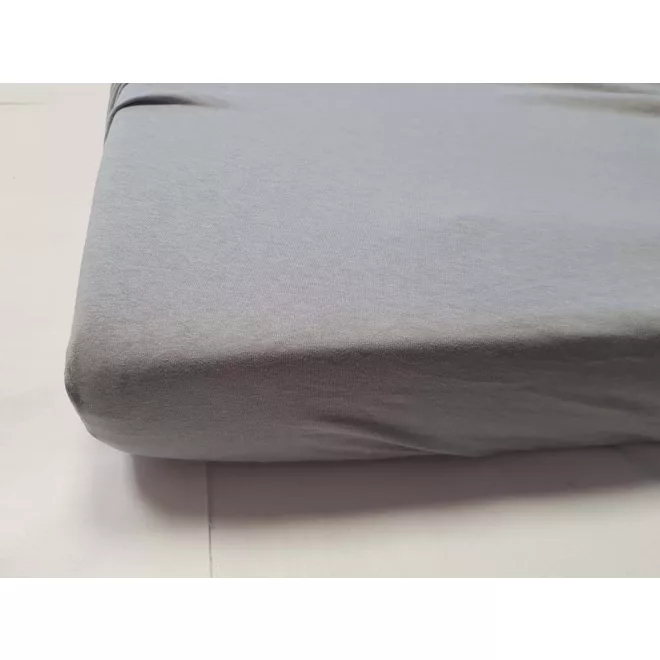 Daubner Pamut Lepedő 120x60cm Szürke - Puha, Légáteresztő és Gumírozott Szélű Baba Lepedő Kiságyhoz