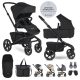 EasyWalker Jimmey Kombinált Babakocsi XXL RWS Pepper Black - Prémium Rugózás, Maximális Kényelem
