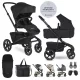 EasyWalker Jimmey Kombinált Babakocsi xxL RWS Pepper Black - Prémium Rugózás, Maximális Kényelem