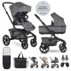 EasyWalker Jimmey Kombinált Babakocsi XXL RWS Iris Grey - Prémium Rugózás, Maximális Kényelem