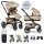 EasyWalker Jimmey Kombinált Babakocsi XXL RWS Sand Taupe - Prémium Rugózás, Maximális Kényelem