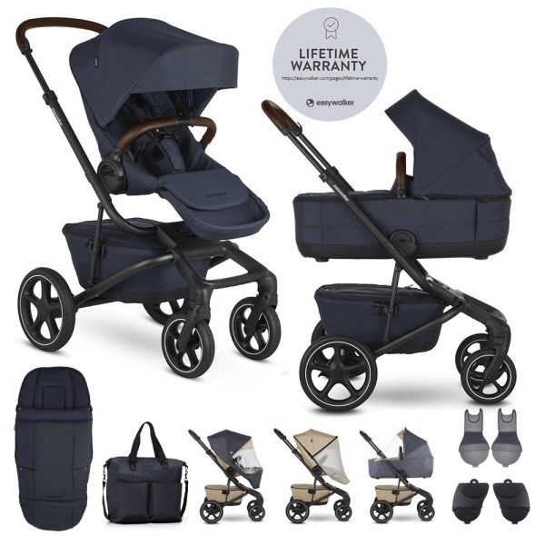 EasyWalker Jimmey Kombinált Babakocsi XXL RWS Indigo Blue - Prémium Rugózás, Maximális Kényelem