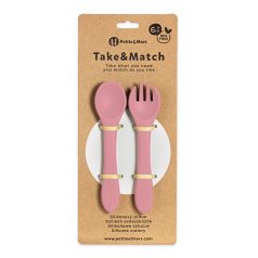  Petite & Mars Take & Match BPA Mentes Evőeszközökkel Dusty Rose 6 Hónapos Kortól