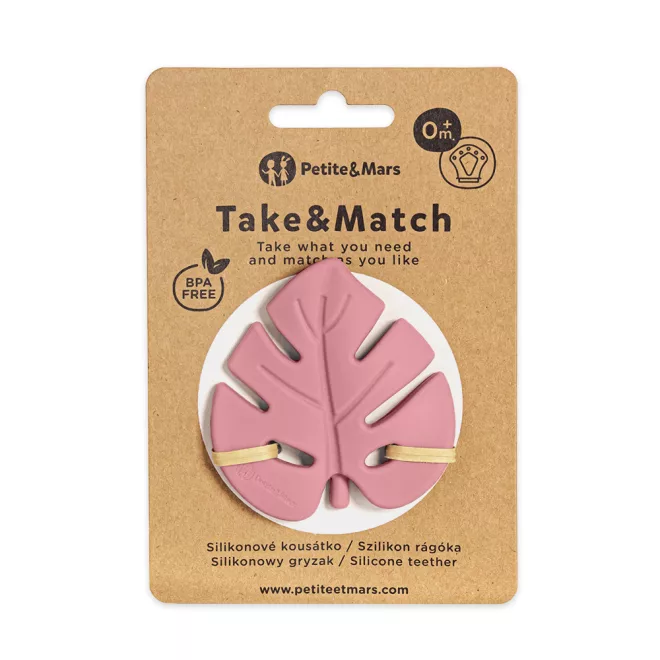 Petite & Mars Take & Match Dusty Rose Rágóka BPA Mentes Szilikonból 0+ Hónapos Kortól