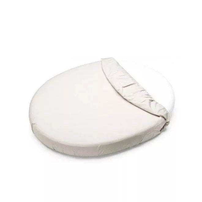 Petite & Mars Soft Dream Oval Vízhatlan Lepedő Ovális Kiságyakhoz Fehér Színben 84x50cm