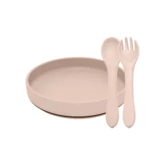   Petite & Mars Take & Match BPA Mentes 2 Részes Étkészlet Tányér Evőeszközökkel Desert Sand 6 Hónapos Kortól