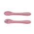 Petite & Mars Take & Match BPA Mentes 2 Részes Étkészlet Tányér Evőeszközökkel Dusty Rose 6 Hónapos Kortól