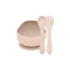Petite & Mars Take & Match BPA Mentes 2 Részes Étkészlet Tál Evőeszközökkel Desert Sand 6 Hónapos Kortól
