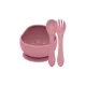 Petite & Mars Take & Match BPA Mentes 2 Részes Étkészlet Tál Evőeszközökkel Dusty Rose 6 Hónapos Kortól
