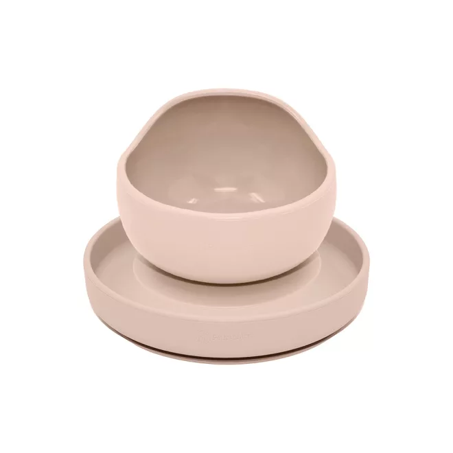 Petite & Mars Take & Match BPA Mentes 2 Részes Étkészlet Tányér Tállal Desert Sand 6 Hónapos Kortól