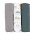 Petite & Mars Bambusz Muszlin Pelenka Szett Moussy Grey Planes 3db (68x68cm)