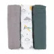 Petite & Mars Bambusz Muszlin Pelenka Szett Moussy Grey Planes 3db (68x68cm)
