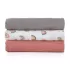 Petite & Mars Bambusz Muszlin Pelenka Szett Moussy Rose Rainbows 3db (68x68cm)