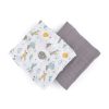 Petite & Mars Bambusz Muszlin Pelenka Szett Misty Grey Planes 2db (120x120cm)