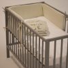 Petite & Mars TILLY Light Grey Pamut és Poliészter Rácsvédő Kiságyba (180x36cm)