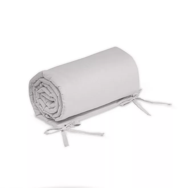 Petite & Mars TILLY MAx Light Grey Pamut és Poliészter Rácsvédő Kiságyba (360x36cm)