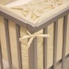 Petite & Mars TILLY MAX Light Beige Pamut és Poliészter Rácsvédő Kiságyba (360x36cm)