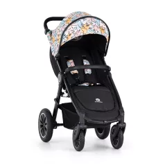   Petite & Mars Sport Babakocsi Street+ Air Black Limited 100 Faces - Légkerekes Kialakítás, Kényelmes Sétákhoz