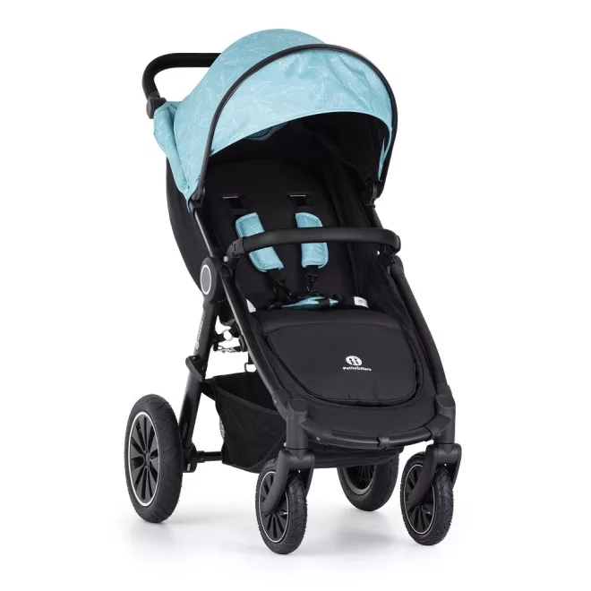 Petite & Mars Sport Babakocsi Street+ Air Black Limited 100 Airplane - Légkerekes Kialakítás, Kényelmes Sétákhoz