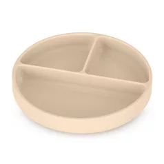   Petite & Mars Take & Match Desert Sand Kerek Szilikon Osztott Tányér 500ml 6 Hónapos Kortól