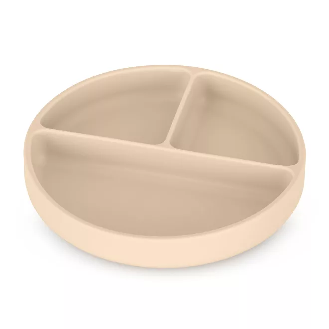 Petite & Mars Take & Match Desert Sand Kerek Szilikon Osztott Tányér 500ml 6 Hónapos Kortól