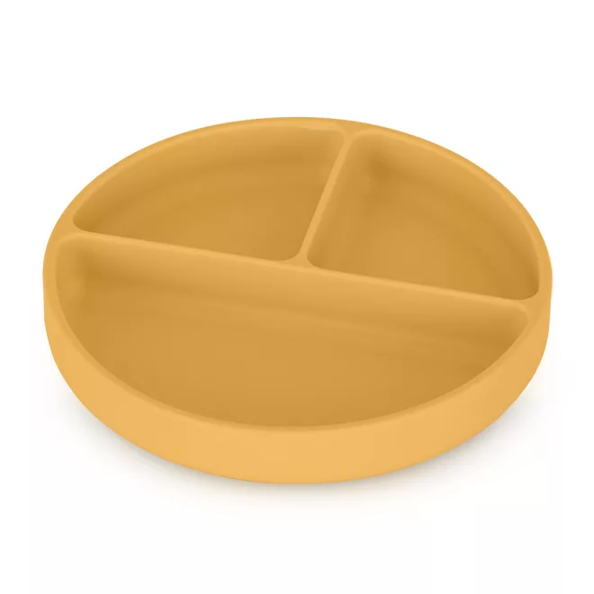 Petite & Mars Take & Match Intense Ochre Kerek Szilikon Osztott Tányér 500ml 6 Hónapos Kortól