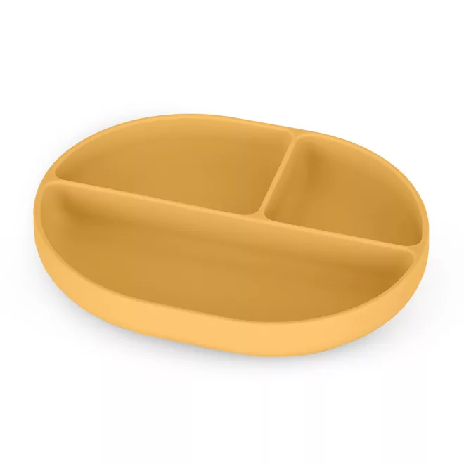 Petite & Mars Take & Match Intense Ochre Ovális Szilikon Osztott Tányér 630ml 6 Hónapos Kortól